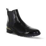Bottes - hgl - cuir verni noir - confortables - semelle intrieure cuir - taille 36