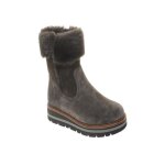 Bottes isol�es - gabor - cuir nubuck gris - fermeture �clair - talon plat - femme 38