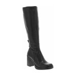 Bottes avec languette daisance femme mjus en cuir noires