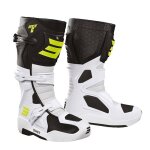 Bottes moto cross shot race gear race 6 black white neon yellow