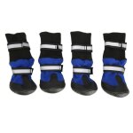 Bottes de pluie antidrapantes pour chien - vgeby - taille m - bleu - confortable et lavable