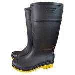 Bottes de pluie antidérapantes pour homme - bottes en caoutchouc avec semelle en cuir souple - noir et ... Bottes de pluie antidérapantes pour homme - bottes en caoutchouc avec semelle en cuir souple - noir et ...
