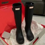 Bottes de pluie femme hautes?bottes cavalires impermables lgantes?chaussures pluie mode pour extrieurjard ...