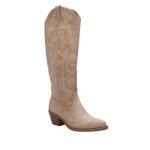 Bottes santiags en sudine. motifs en relief avec surpiqres. talon pais biseaut effet bois. dotes ...