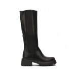Bottes en simili type chelsea avec empi�cement �lastiqu�. talon et semelle � plateforme crant�es. pour ...