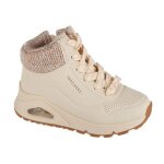 Bottes - skechers - uno gen1 darling daze - beige - cuir synth�tique - lacets