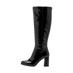 Bottes talon � zip tamaris - noir vernis