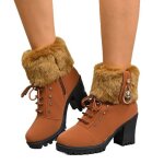 Bottes tendance pour femme vitata - grandes tailles - doublure polaire pour plus de chaleur - bout rond ...