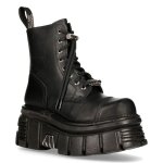 Bottes de tour de combat en cuir noir new rock - m - newmili083 - s21 Bottes de tour de combat en cuir noir new rock - m - newmili083 - s21