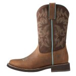 Bottes western en cuir femme ariat delilah round toe