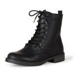 Bottine - boots essentials - collins - blk - 8 b us - amazon bottes militaires a lacets femme