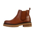 Bottines cuir - the divine factory - alnoa - camel -  enfiler - talon large