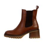 Bottines cuir - the divine factory - alnoa - camel - femme - confort exceptionnel