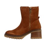 Bottines cuir - the divine factory - alnoa - camel - femme - zip