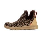 Bottine � enfiler hey dude camden brushed - leopard
