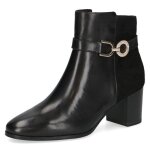 Bottines pour femme - caprice - noir - zip