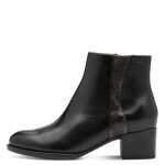 Bottines femme - tamaris -  talon zipp - cuir - noir - confort et style