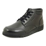 Bottine pour homme - lumberjack - cuir souple noir - lacets et zip