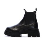 Bottines noires femme tommy hilfiger combat leather low