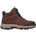 Bottine - skechers - 167008 - choc - cuir de vache - semelle en caoutchouc - talon plat
