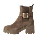 Bottine - tamaris - chelsea - cuir - talon large - femme - beige