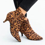 Bottines  talon haut pour femme?bottes courtes en velours  zip?lgantes et confortables?idales pour ...