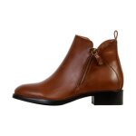 Bottines - the divine factory - camel - fermeture  zip - talon plat - confort exceptionnel