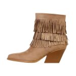 Bottines � zip super mode - beige