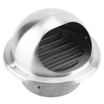 Bouche dextraction inox ronde - meihe - grille de ventilation - filet anti - insectes