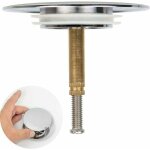 Bouchon de baignoire � 70 mm avec double joint r�glable en hauteur bouchon de baignoire universel clapet ...