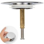 Bouchon de baignoire Ø 72 mm avec double joint réglable en hauteur bouchon de baignoire universel clapet ... Bouchon de baignoire Ø 72 mm avec double joint réglable en hauteur bouchon de baignoire universel clapet ...