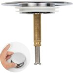 Bouchon de baignoire  double joint  70 mm rglable en hauteur bouchon de baignoire universel