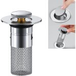 Bouchon de lavabo inox bouchon de baignoire avec crpine anti - bloqu de vidange pour vier avec passoire ...