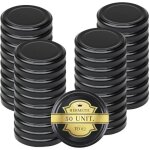 Bouchons métalliques universels 50 unités - 82mm : couvercles noir pour bocaux de conserves et de confiture ... Bouchons métalliques universels 50 unités - 82mm : couvercles noir pour bocaux de conserves et de confiture ...