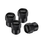 Bouchons de valve de pneu en m�tal 3d 4 pi�ces couvercle de tiges dair de pneu de voiture pour audi sline ...