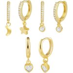 Boucle doreille femme argent 925 creole plaqu or 14k creoles acier inoxydable ensembles boucle boreille ...