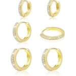 Boucle doreille femme argent 925 creole plaqu or 14k creoles acier inoxydable ensembles boucle boreille ...