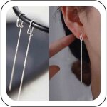 Boucles doreilles en forme de larme en cz longues boucles doreilles pendantes � enfiler � pampilles boucles ...