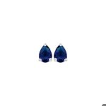 Boucles doreilles goutte zirconium bleu argent massif 925 - femme