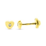 Boucles doreilles inmaculada romero ir ag0506 or jaune gar�on dor�