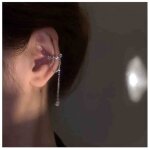 Boucles doreilles manchette vintage en forme de cercle anneau en cristal argent boucles doreilles helix ...