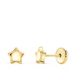 Boucles doreilles or 18 carats 750 / 000 jaune etoile - 3mm Boucles doreilles or 18 carats 750 / 000 jaune etoile - 3mm