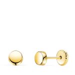 Boucles doreilles or 18 carats 750 / 000 jaune ronde - 3mm - bo6941 - 3
