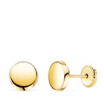 Boucles doreilles or 18 carats 750 / 000 jaune ronde - 5mm