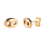 Boucles doreilles or 18 carats 750 jaune - grain de caf