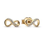 Boucles doreilles - pandora - 268820c01 - dor� - zirconia cubique - plaqu� or