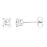 Boucles doreilles puces or et diamants de synthèse - 0. 40 carats Boucles doreilles puces or et diamants de synthèse - 0. 40 carats