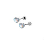 Boucles doreilles à vis en forme de c?ur en émail synthétique plaqué argent petites boucles doreilles ... Boucles doreilles à vis en forme de c?ur en émail synthétique plaqué argent petites boucles doreilles ...