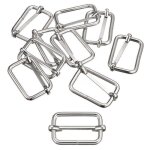 Boucle m�tallique sourcing map 10pcs 32x20x38mm boucles coulissantes m�tal rectangle pour ceinture sacs ...