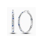 Boucles d?oreille croles argent 925 et zircons 32196